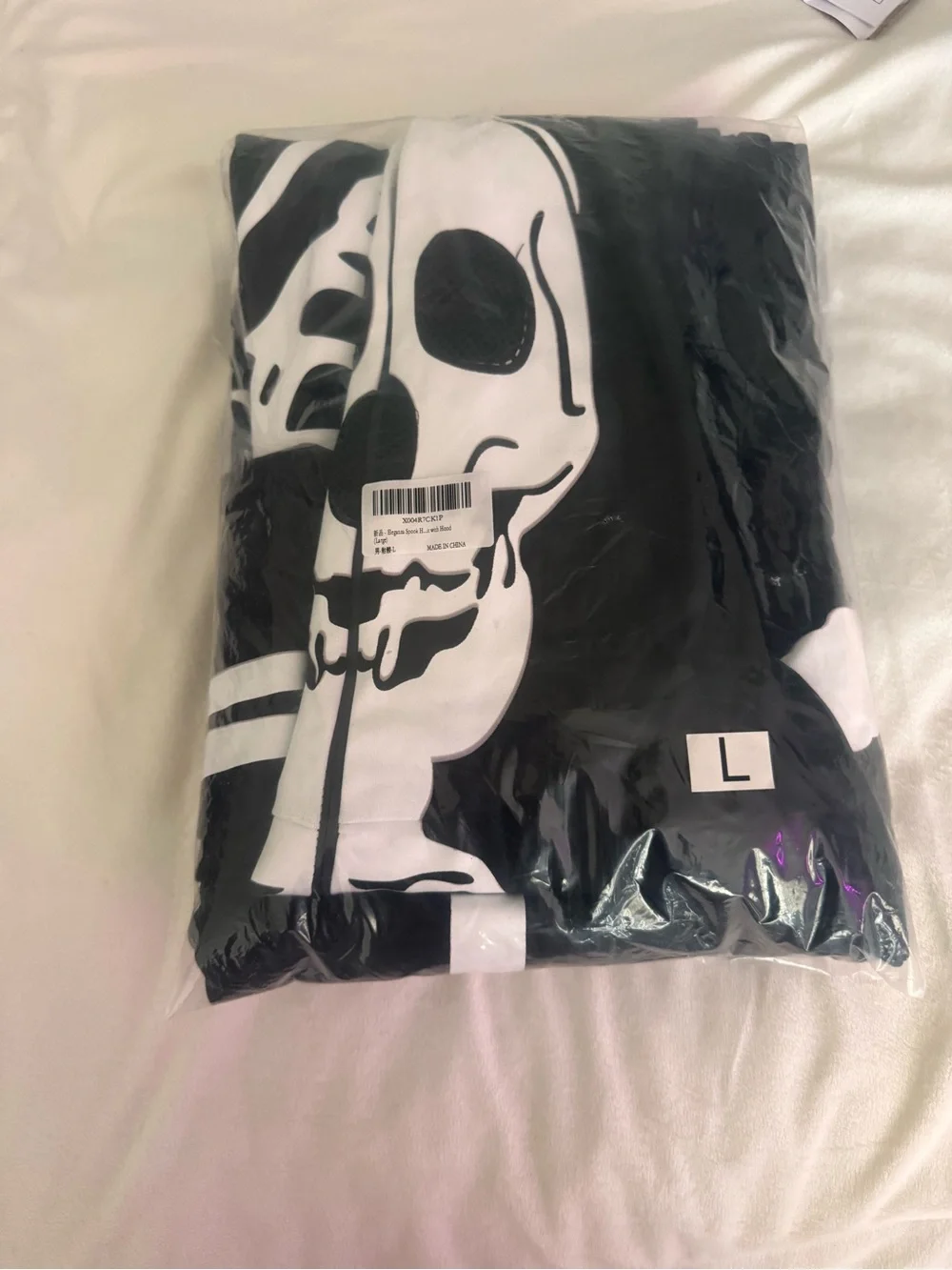Unisex Black & White Skeleton Hooded Costume Onesie